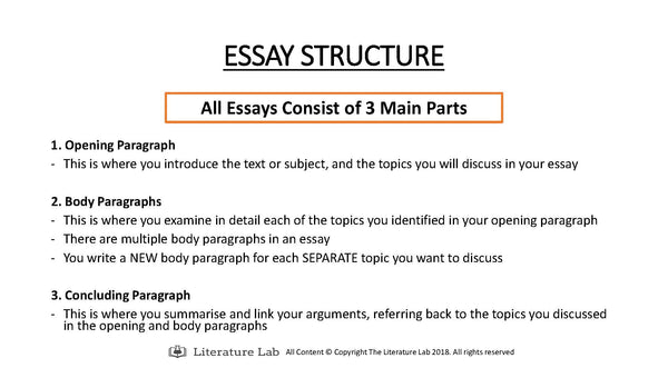 The Rabbits Guided Writing Task Worksheet & Essay Writing PowerPoint