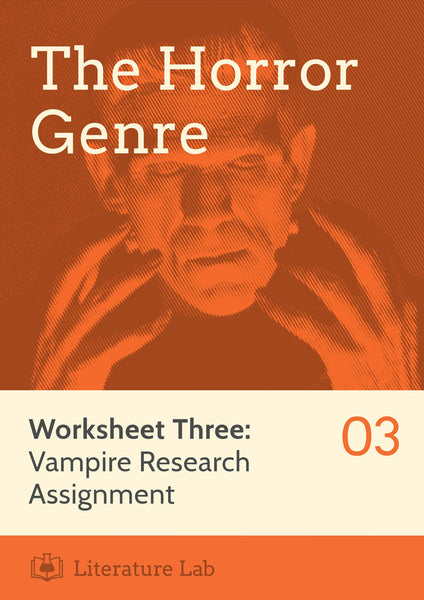 Horror Worksheet: Vampire Research Assignment