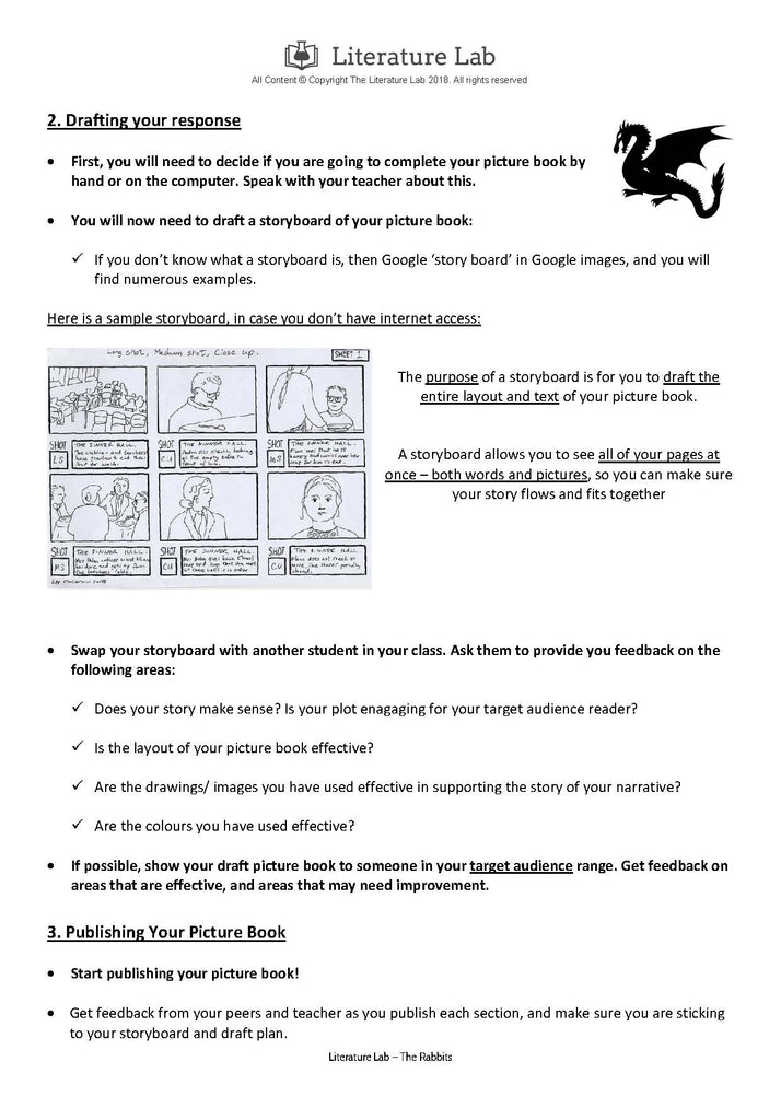 The Rabbits Worksheet: Creating Your Own Picture Book – The Literature Lab
