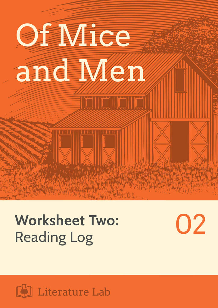 Of Mice and Men Worksheet - Reading Log