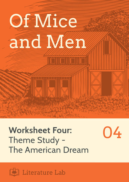 Of Mice and Men Worksheet - American Dream Theme Study